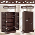 kepptory 47” Pantry Cabinet, Kitchen Pantry Storage Cabinet - Image 2