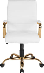 Flash Furniture Whitney Mid-Back Swivel LeatherSoft Desk Chair - Image 12