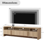 AMERLIFE Modern TV Stand for TVs up to 80", 70 inch Fluted TV Console - Image 2