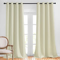 NICETOWN Room Darkening Beige Curtains 102 inches Long 2 Panels Burg, Grommet by NICETOWN
