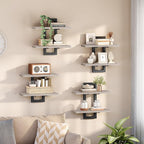 HOOBRO Floating Shelves, 15 Inch Wall Shelf Set of 4, Wall Mounted Storage by HOOBRO