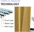 Simplebrand Ava Bright Gold Short 36 Inches Blackout Curtain 2 Panels Set - Image 5