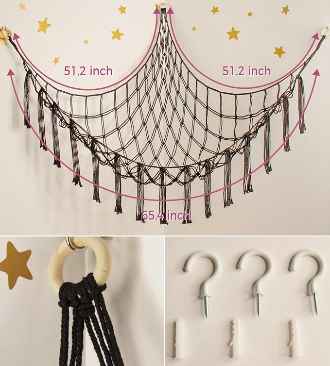 mirolam Stuffed Animal Storage Hammock Net - Image 5