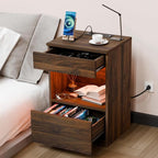 HOMMPA Open Shelf LED Nightstand by Hommpa