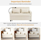3 in 1 Convertible Sleeper Sofa Bed, 56.9" Small Pull Out Couch Bed - Image 9