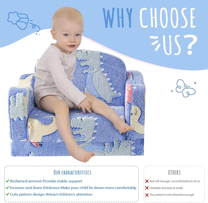 aodisman Thick Comfy Toddler Chair and Couch - Image 4