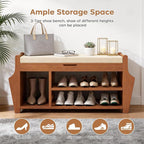 oakvivo 47.2in Shoe Bench Entryway - Image 7