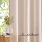 NICETOWN Taupe Sheer Curtains 72 inches Long, Grommet Light Filtering Window - Image 3