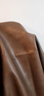 Walnut Brown Soft Faux Leather Fabric PU Leather by The Yard Synthetic Pleather - Image 5