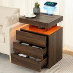 HOMMPA Rustic Brown Nightstand by Hommpa