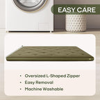 ZonLi Japanese Floor Futon Mattress Twin Size 75"x 39", 100% Cotton Cover 4'' - Image 8