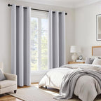 MIULEE Greyish White 100% Blackout Curtains - Image 6