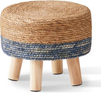 Cpintltr Foot Stool Natural Seagrass Hand Weave Poufs Round Ottoman by CpintltrFruniture
