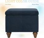 Homepop Home Decor | Upholstered Medium Rectangular Storage Ottoman | Hinged - Image 5