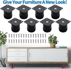 2.5 Inch Metal Furniture Legs Stainless Steel Adjustable Legs Black Metal Legs - Image 3
