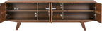 NTC Sapa Mid-Century Modern Solid Wood TV Stand 4-Door Media Console - Image 6
