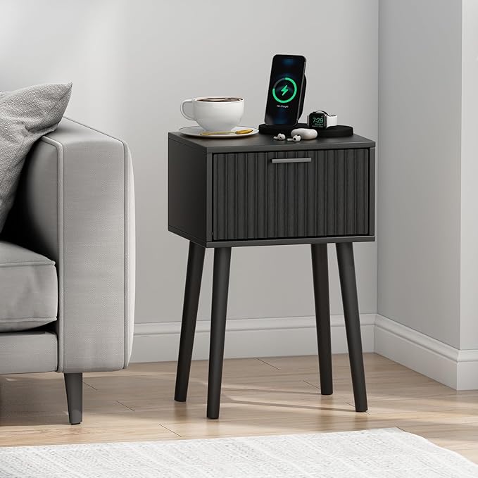 LAATOOREE Nightstands Set of 2, Small Side Table, Bedside Table - Image 6