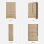SICOTAS Larger Armoire Wardrobe Closet, Boho Armoire Clothes Organizer - Image 8