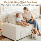 Vesgantti 85'' Chenille Couch for Living Room, 3 Seater Comfy Sofa - Image 6