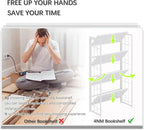 4NM No Assembly 4 Tiers Folding Bookshelf, 47.2" H Foldable Storage Shelves - Image 7