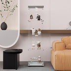 Glass Display Cabinet with LED Light and Lock, 4-Shelf Curio Cabinets with 5mm by glassdisplaycabinet