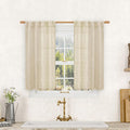 Semi Sheer Linen Curtains 40 Inch Length by LAMIT