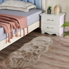 Latepis Small Area 2x4 Rug Brown Beige Fur Rug 60% Acrylic 40% polyester Shaggy by Latepis