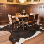 Faux Cowhide Rug, Animal Cow Hide Rug, 4.6 x 5.2 Ft Black and Brown | Premium - Image 3