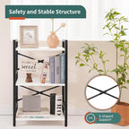 Yoobure Bookshelf Small Book Shelf, Solid Industrial 3 Tier Shelf Bookcase - Image 5