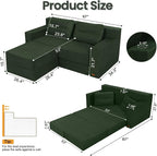 COMAX Futon Sofa Bed, Boneless Loveseat Couch in A Box, Fold Out Small Foldable - Image 2