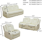 Leather Power Recliner Sofa Set - Image 2