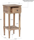 Linon Styers Wood Accent Starfish Coastal Side Table in Natural - Image 3