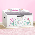 DIBSIES Personalized Creative Wonders Toy Box, Unicorns & Rainbows, 30 x 19.25 - Image 4