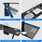 CABTE Adjustable Steel TV Top Shelf, Floating TV Stand, Universal Monitor Shelf - Image 6