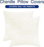 CaliTime Decorative Couch Throw Pillow Covers 18 X 18 Inches Cream | Pack of 2 - Image 6