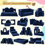 Fvkind 10 Pcs Modular Kids Play Couch, Foam Kids Play Couch - Image 4
