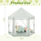 Monobeach Princess Tent Girls Celadon Large Playhouse Kids Castle Play Tent - Image 7