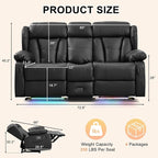 Loveseat Recliner Sofa, RV Recliner Couch, Manual Reclining Loveseat - Image 2