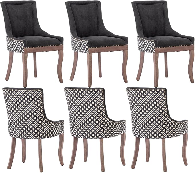 Modern Dining Chairs Set of 6, High Back Dining Chairs Side Chairs by MZDOO