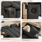 hansones 66" 3-in-1 Folding Convertible Sofa Bed, Queen Size Pullout Sofa - Image 4