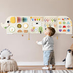 Elephant Activity Wall Busy Board Panels, Wooden Montessori Learning Activity - Image 9