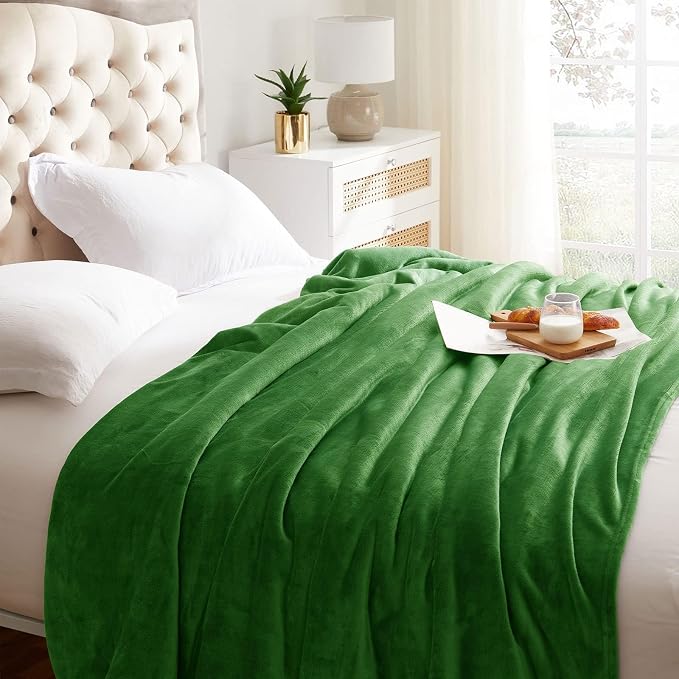 KMUSET Fleece Blanket Grey Queen Size Lightweight Cozy Plush Microfiber Solid - Image 3