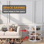 SpaceAid 3 Tier Rotating Shoe Rack Tower, Spinning Shoe Display Lazy Susan - Image 3