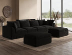 ohllob 140" U Shaped Couch, Cloud Sectional Couches - Image 3