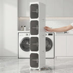 KHNR 4-Tiers Slim Bathroom Storage Cabinet, Narrow Bathroom Storage, Foldable - Image 5