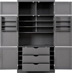VilroCaz 80.1'' Tall Freestanding Kitchen Pantry Storage Cabinet Cupboard - Image 5