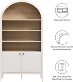 Modway Nolan Tall Arched Storage Display Cabinet in Ivory - Image 4