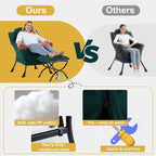 Lazy Chair with Ottoman, Large Accent Chair with Ottoman and a Throw Pillow - Image 7