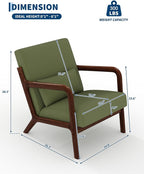 Garvee Mid-Century Modern Accent Chair, Fine Wale Corduroy Upholstery, Solid - Image 2