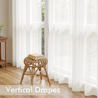 MIULEE Ivory Sheer Curtains 84 Inches Long 4 Panels 42 x 84 Inches | Light - Image 5